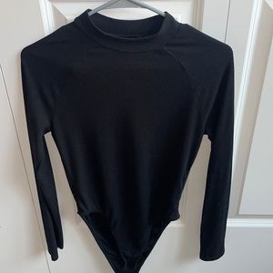 long sleeve ribbed body suit